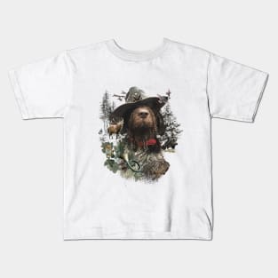 German Wirehaired Pointer , Hunting dog Kids T-Shirt